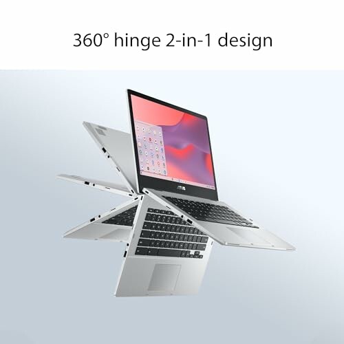 The laptop with 360-degree hinge in various positions