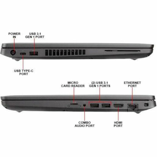 Front view of a Dell Latitude 5400 laptop showing its sleek design.