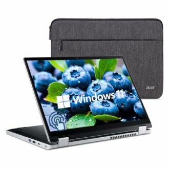 Acer laptop with Windows 11 and a carrying case