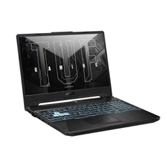 ASUS TUF gaming laptop with illuminated keyboard