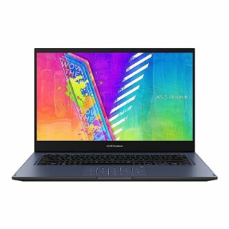 ASUS VivoBook laptop with colorful screen