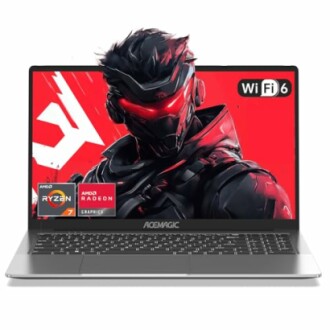 Gaming laptop featuring AMD Ryzen and Radeon graphics with WiFi 6 support