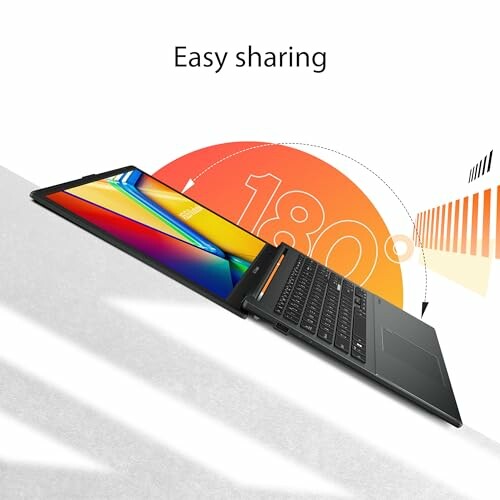 Laptop with 180-degree hinge for easy sharing