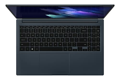 Top view of a modern laptop with a keyboard and touchpad.