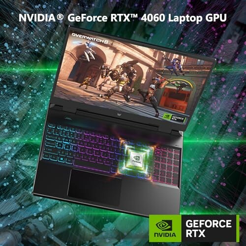 NVIDIA GeForce RTX 4060 Laptop GPU with Overwatch 2 on screen