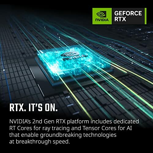 NVIDIA GeForce RTX chip with text about 2nd Gen RTX platform.