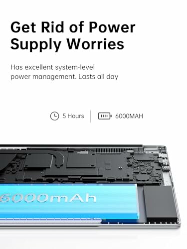 Battery life and power management illustration