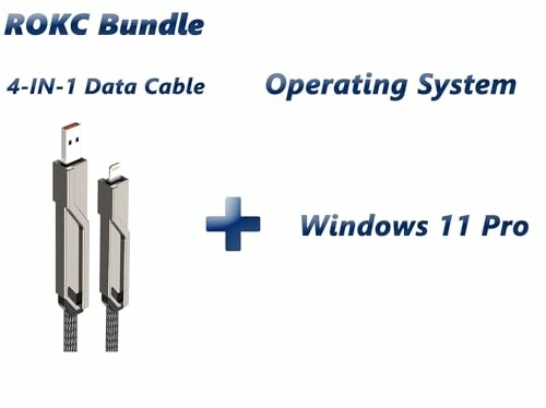 ROKC bundle with 4-in-1 data cable and Windows 11 Pro