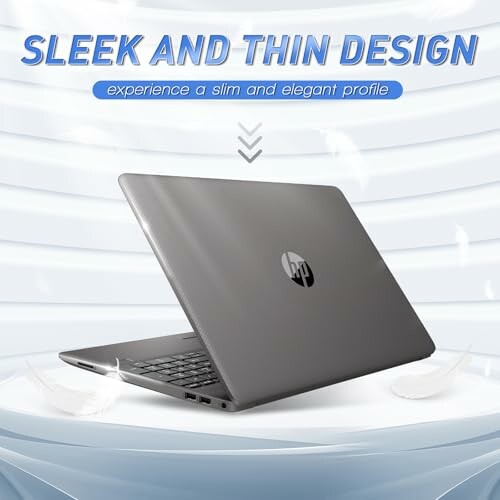 Sleek and thin laptop design with elegant profile.